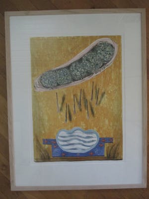 Lon Buttstedt - Grote ingelijste litho "Yemeni eyes make salt water" perfect ingelijst kopen? Bied vanaf 70!