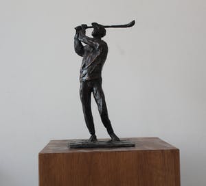 Karel Gomes - Bronzen beeld: Golfer kopen? Bied vanaf 450!