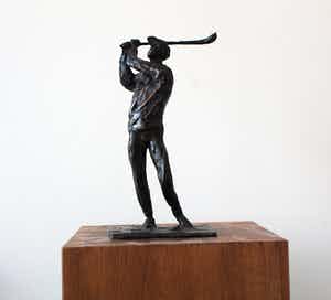 Karel Gomes - Bronzen beeld: Golfer verkocht voor € 450!