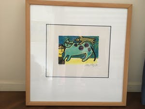 Corneille - kleurenlitho zonder titel (vrouw, vogel, kat) kopen? Bied vanaf 220!