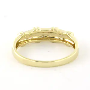 14k bicolour gouden ring met single cut geslepen diamant tot. 0.06ct kopen? Bied vanaf 290!
