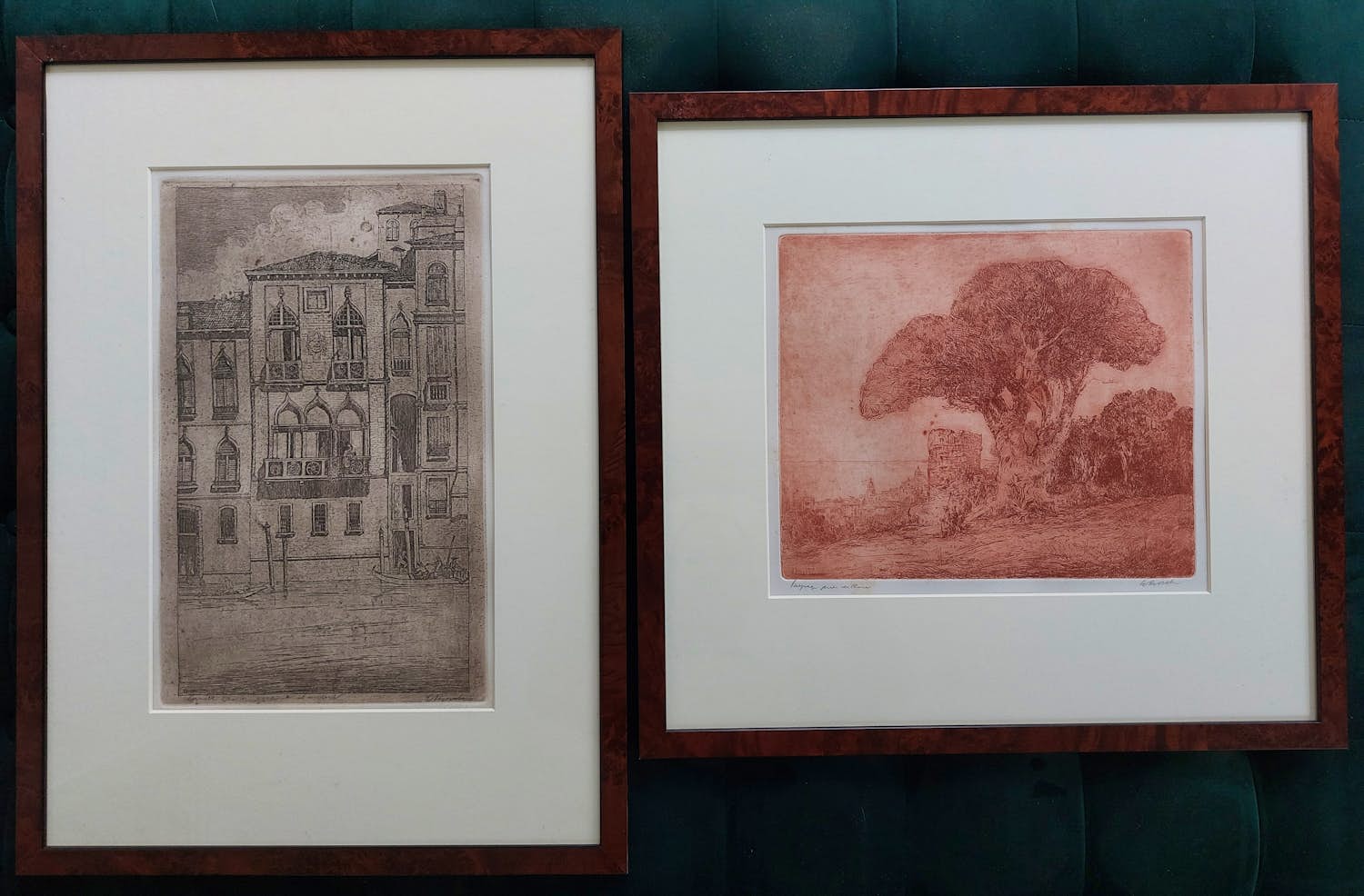 Buy Etienne Bosch - Set van 2 etsen 'Rome' en 'Venetië'? Bid from 65!