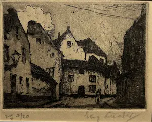 Eugene Lucker - Met Lücker naar Brugge - vijf etsen en twee aquatinten kopen? Bied vanaf 75!