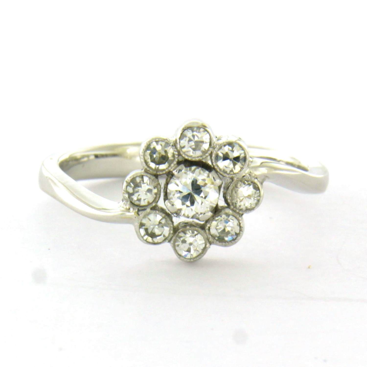 18k gouden ring met Europees en single cut geslepen diamanten tot. 0.40ct kopen? Bied vanaf 660!