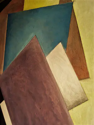 Niet of onleesbaar gesigneerd - Gedateerd 1915 gesigneerd (Cyrillisch) Russisch? Abstract -Gemengde Techniek - kopen? Bied vanaf 1!