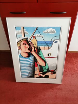 Leon Janssen - Prachtige houtsnede kopen? Bied vanaf 75!