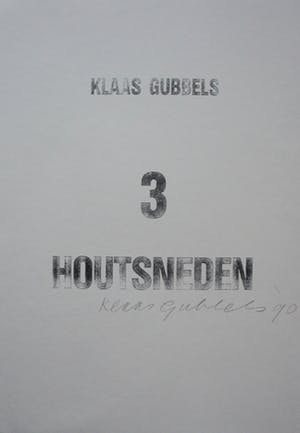 Klaas Gubbels - houtdruk: voorblad voor serie van 3 houtdrukken uit 1990 kopen? Bied vanaf 1!