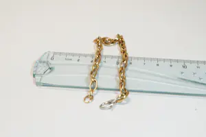 34 - 14 karaats bicolor gouden holle armband met markies vormige schakels kopen? Bied vanaf 350!