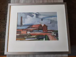 Marius Heijnes - Aquarel, Steenfabriek. kopen? Bied vanaf 40!
