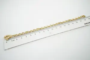 17 - Mooie 14 krt geel-gouden ronde of jasseron schakel armband - klein model kopen? Bied vanaf 380!