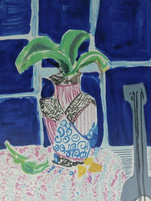 Wendy Chazin - Composition with Guitar and Vase kopen? Bied vanaf 30!