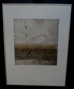 Jan Montyn - Jan Monyn - ingelijste ets: landschap - 1982 kopen? Bied vanaf 125!
