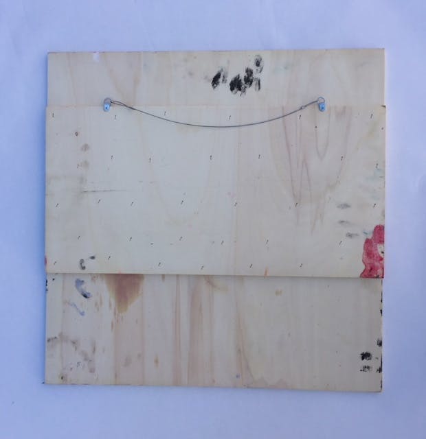 George Heidweiller - Acrylverf en gemengde techniek op hout - gesigneerd- zonder titel. kopen? Bied vanaf 110!