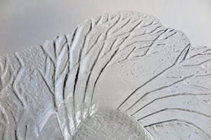 Walther glas - Schaal - Geslepen & Gesatineerd Kristalglas - Decor Bomen in reliëf kopen? Bied vanaf 1!