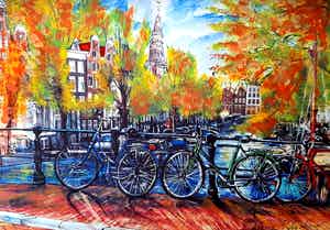 Elena Polyakova - Een gracht in Amsterdam verkocht voor € 55!