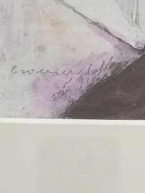 Buy Doris Groeneveld - Abstracte Compositie - Collage met Aquarel? Bid from 85!