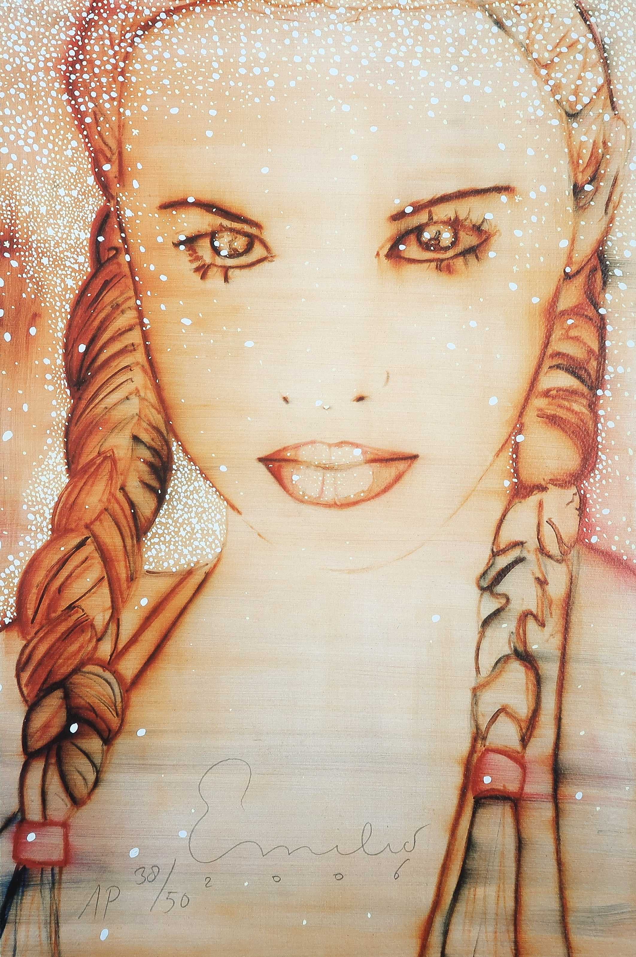 Emilio Kruithof - Litho, Little Miss Strange verkocht voor € 1!