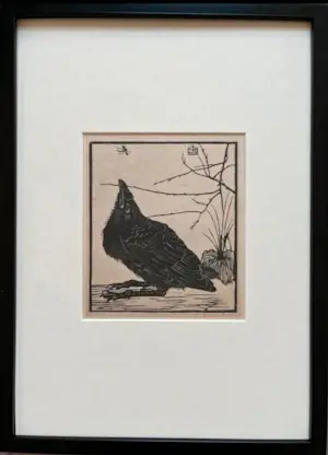 Jan Mankes - Originele Heliogravure Kleine Kraai omhoog Kijkend naar Mugje 1923 kopen? Bied vanaf 185!