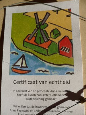Peter Hofland - Litho, Titel "Anna Paulowna". kopen? Bied vanaf 20!