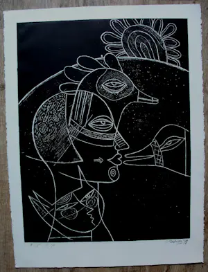 Corneille - Litho: Femme et Faune Familière - 1978 kopen? Bied vanaf 350!