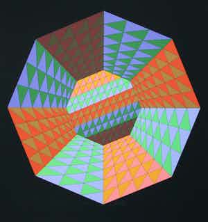Victor Vasarely - Heisenberg,1979, handsigniert, nummeriert verkocht voor € 650!
