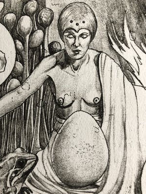 Ada Breedveld - Surrealistische ets Nieuw leven ? kopen? Bied vanaf 50!
