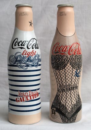 Jean Paul Gaultier - 2 flesjes van blik , Coca Cola – 2012 – Limited edition kopen? Bied vanaf 1!