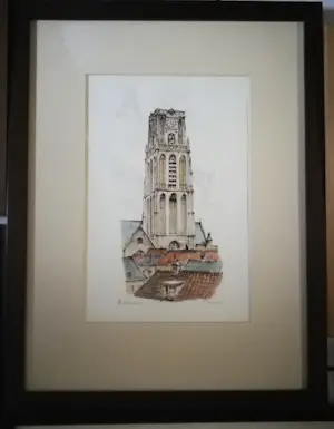 Diverse kunstenaars - 12 diverse ingelijste kunstwerken kopen? Bied vanaf 20!