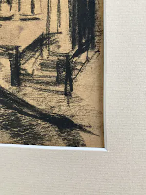 Karel Arkema - Groninger Ploeg -Houtskooltekening met de hand gesigneerd kopen? Bied vanaf 145!