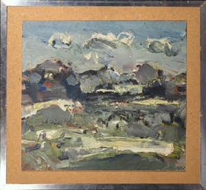 Fons de Kok - Olieverf op paneel, Landschap no. 5 - Ingelijst kopen? Bied vanaf 50!