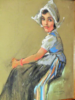 Charles Bisschops - Pastel - Portret van Janine kopen? Bied vanaf 275!