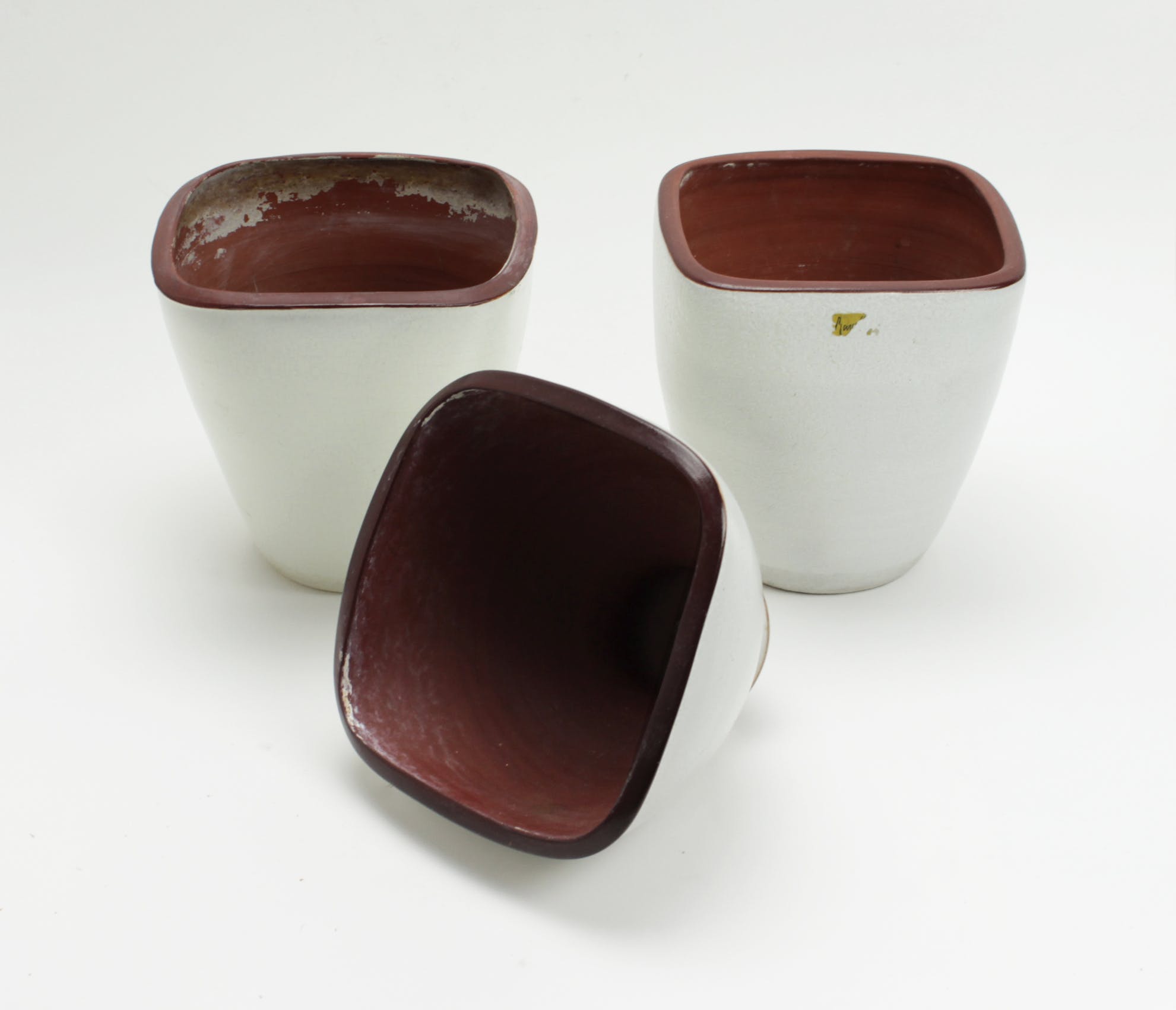 Potterie Ravelli - 3 aardewerk bloempotten kopen? Bied vanaf 15!