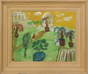 Eugene Brands - Olieverf op papier bevestigd op doek, Zonder titel - Ingelijst kopen? Bied vanaf 3500!