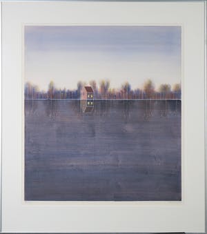 Willem de Vries - Aquarel, Weesp - Ingelijst kopen? Bied vanaf 50!