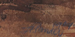 J.H. Prinsen - Aquarel, Industriegezicht - Ingelijst kopen? Bied vanaf 100!