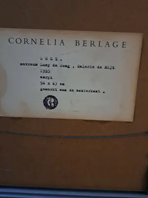 Cornelia Berlage - Corneli Origineel acrylportret 'Lucy' (1993) – Gecertificeerd kopen? Bied vanaf 105!