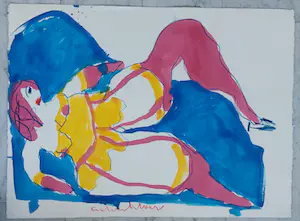 Anton Heyboer - Cancan danseres op sofa kopen? Bied vanaf 425!