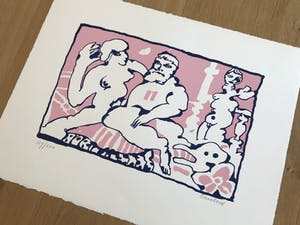 Lucebert - 'Die Olympiker' - zeefdruk uit 1971 - in perfecte staat ! kopen? Bied vanaf 250!