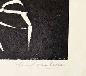 Paul van Eeden - Mooie monochrome jaren 50 Lithografie "Madonna" potloodgesigneerd kopen? Bied vanaf 35!