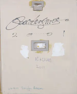 Jan Radersma - Uniek klein werk (collage, schildering) op karton, Zonder titel (2001) kaufen? Bieten Sie von 100!