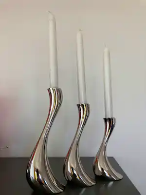 Georg Jensen - Kandelaars Cobra 3x vendu pour 135€ !