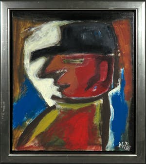 Martin van Wordragen - Olieverf op doek, Slapende taximan - Ingelijst kopen? Bied vanaf 250!