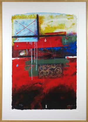 Piotr Konkel - Zeefdruk, Zonder titel - Ingelijst (Groot) verkocht voor € 35!