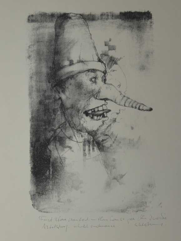 Dirkje Kuik - litho, figuur met wortelneus kopen? Bied vanaf 25!