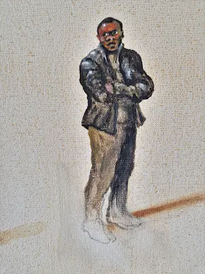 Roberto Caradonna - groot olieverf op doek schilderij - are you looking to me? - gesigneerd kopen? Bied vanaf 1!