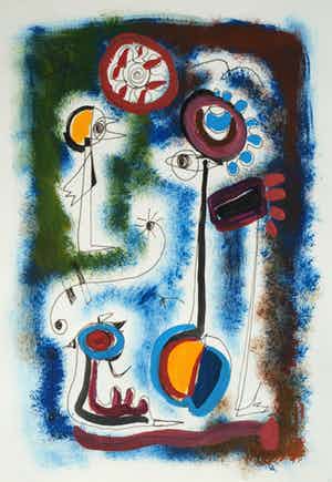 Jasper Banen - Gemengde techniek , “Hemelfamilie” – gesigneerd & ingelijst – 2005 vendu pour 45€ !