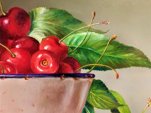 Hans Habraken - Emaillen schaal met kersen kopen? Bied vanaf 525!