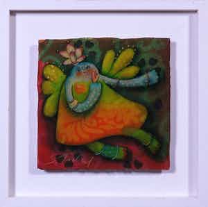 Sabine Tuchel - Gemengde techniek achter epoxy, Real love verkocht voor € 1!