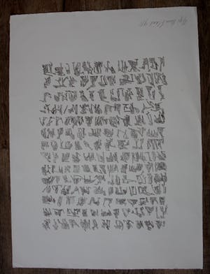 Henri Plaat - Zeefdruk: Compositie met figuren - 1971 kopen? Bied vanaf 55!