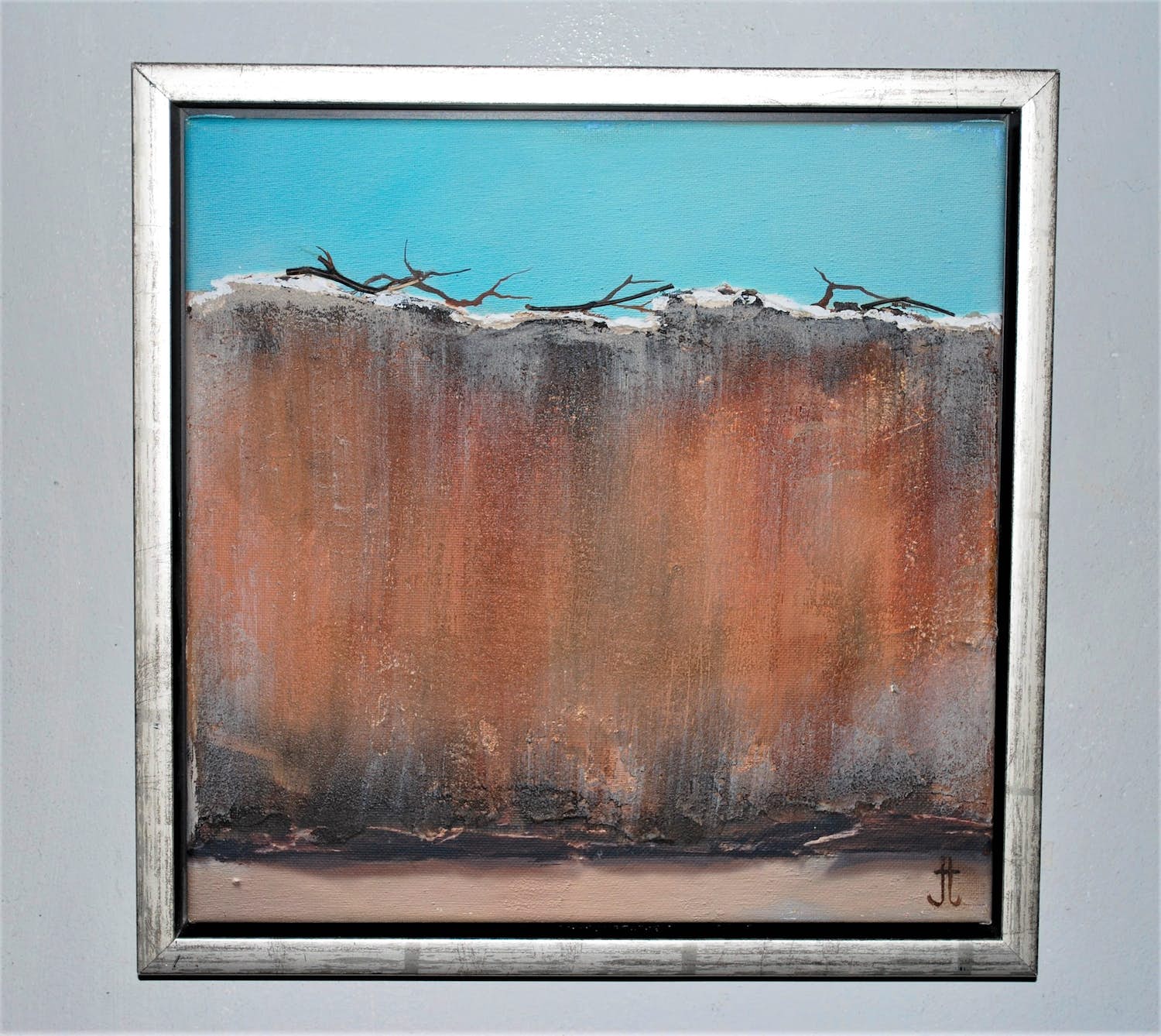 Johan Timmers - gemengde techniek in een fraaie lijst verkocht voor € 50!